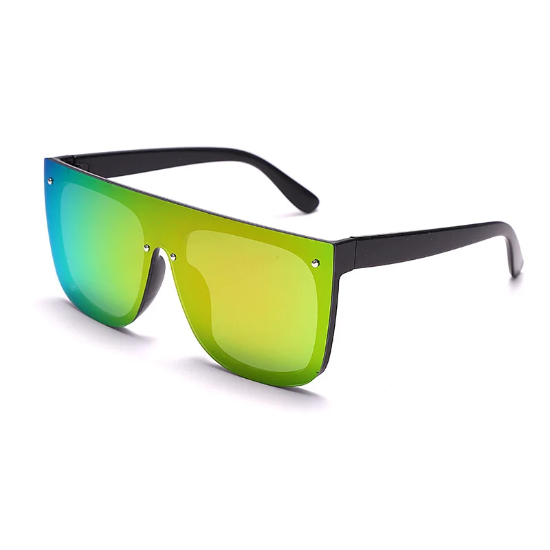 Quay large sunglasses 2021 Oversized big face square  frame one piece mirror sunglasses customized logo