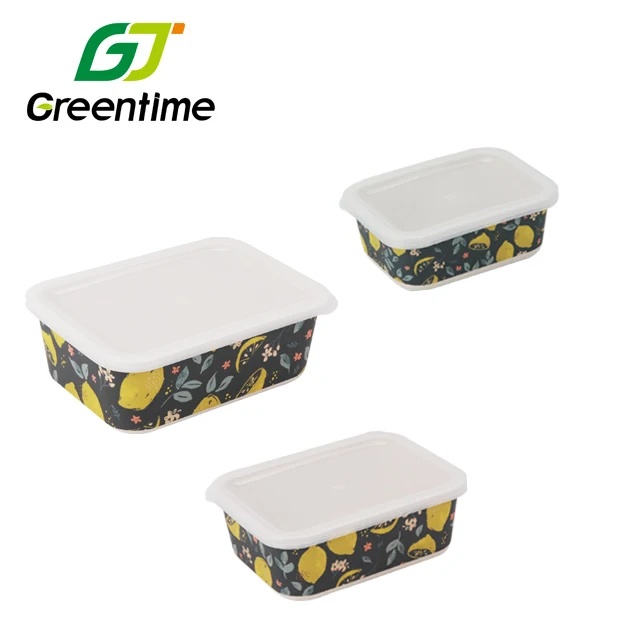 Fridge Organizer Biodegradable Food Sealed Storage Box Bamboo Fiber Fresh Keeping Box for Refrigerator