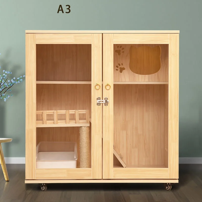 Luxury wooden cat house large cat bed  cat hous indoors