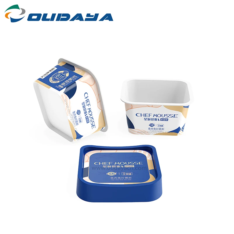 Freezer Safe Customized PET Dog Cat Animal Food Snacks Cup in Mold Label Spoon and Lid