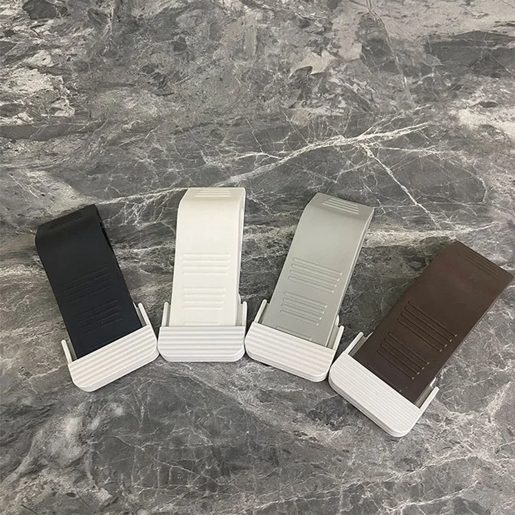 Fast Delivery Doorstops Heavy Duty Tpr Door Stoppers Wedge Security Door Stops With Wall-mounted Holder Works On All Floor Types
