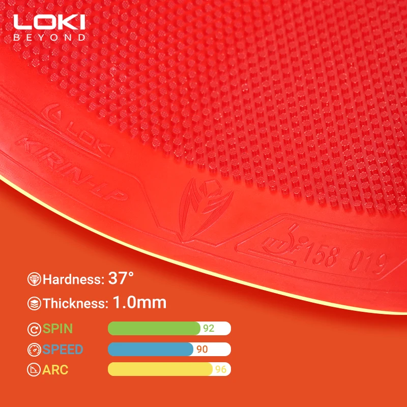 LOKI KIRIN LP ITTF Granulated Ping Pong Rubber 1.0mm Sponge Thickness Professional Table Tennis Rubber