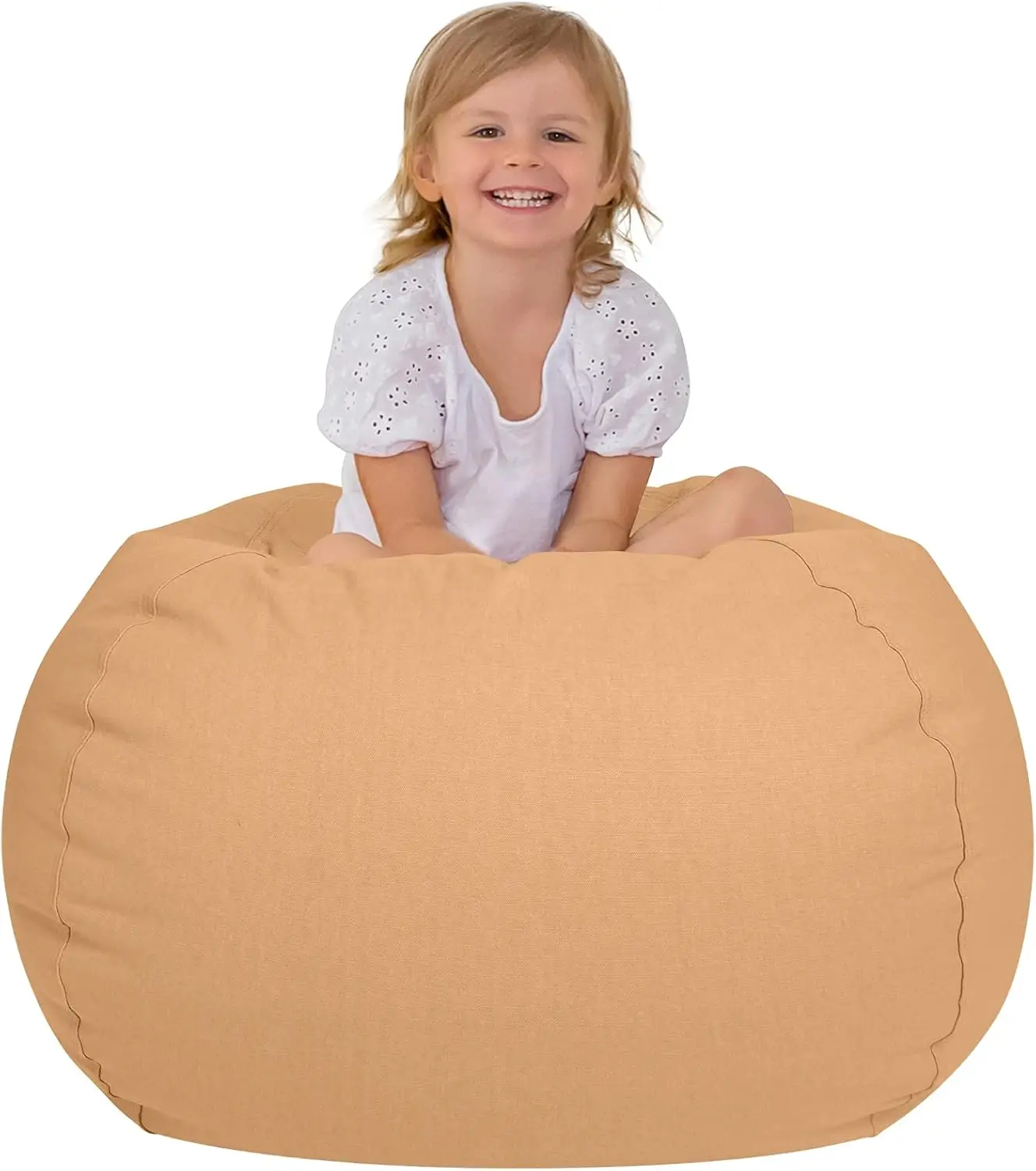 Stuffed Corduroy Animal Bean Bag Storage Chair, Beanbag Coversfor Organizing Plush Toys, Turns into Bean Bag Seat for Kids