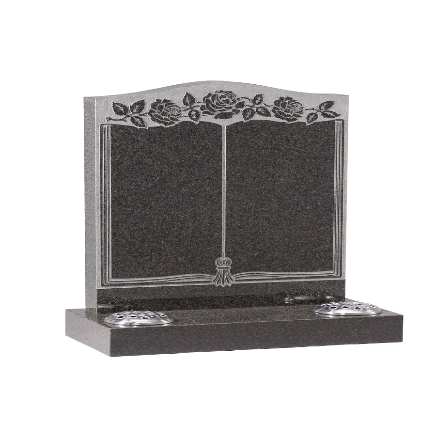 Red granite headstone book&pedestal memorial headstone red tombstone for UK plate
