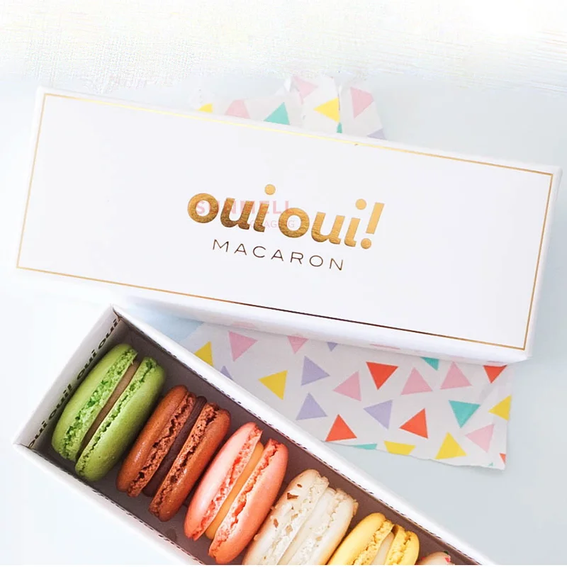 Wholesale Exquisite Cookie Macaroon Packaging Box For Sale 6 Pieces 9 Pieces 12 Pieces