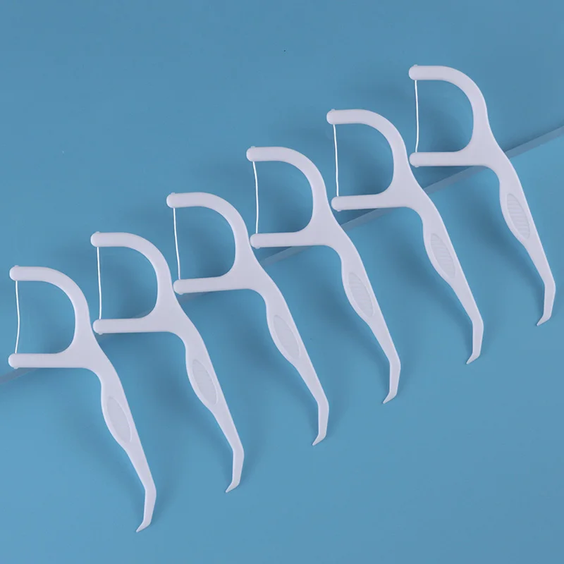 UHMWPE Mint Flavor Teeth Flosser Tooth Floss Pick Dental Flosser With Toothpick