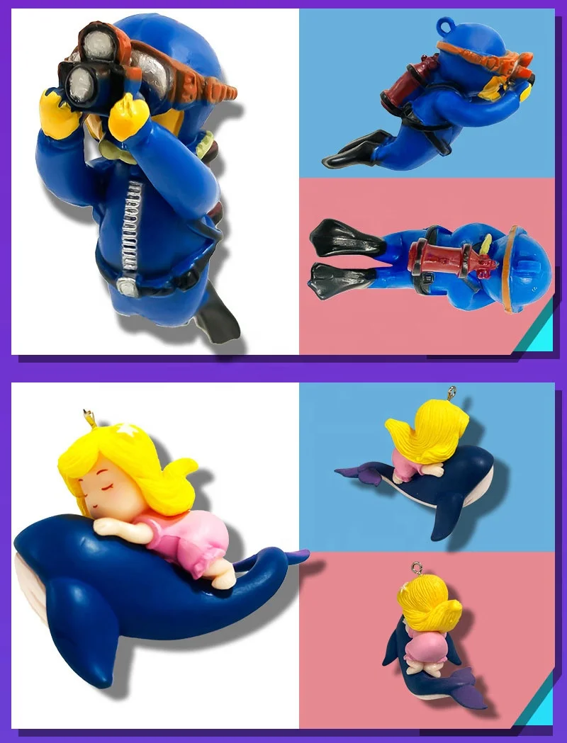 Creative Floating PVC Diver Lovely Fish Tank Landscape Cool Fish Tank Aquarium Toys Decorations frogman