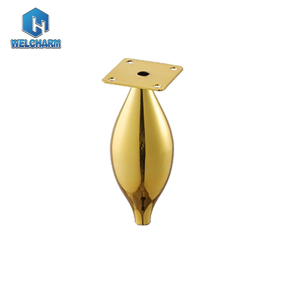 Modern Gourd Sofa Legs Furniture Accessories Bed Cabinet Support Metal Gold Sofa Legs
