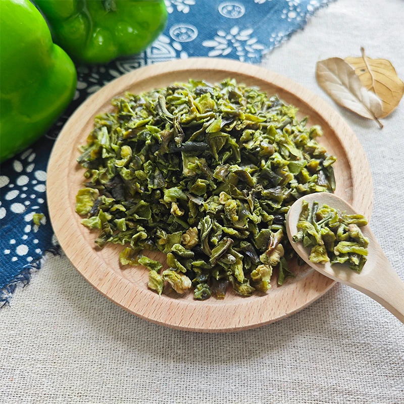 AD Flavored Dehydrated Green Pepper Granules with Dry cool and dark warehouse