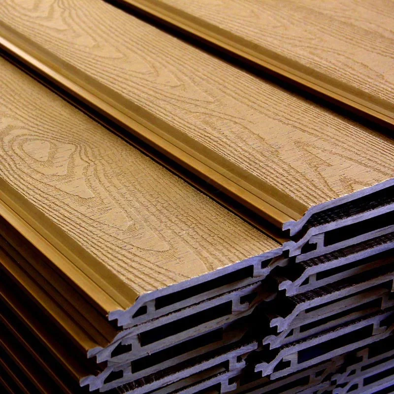 Hollow WPC Decor PVC Wood Plastic Composite Exterior Wall Cladding Facade Cladding