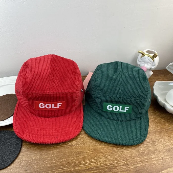 Make Your Own Applique Patch Custom Green Corduroy 5 Panel Hat