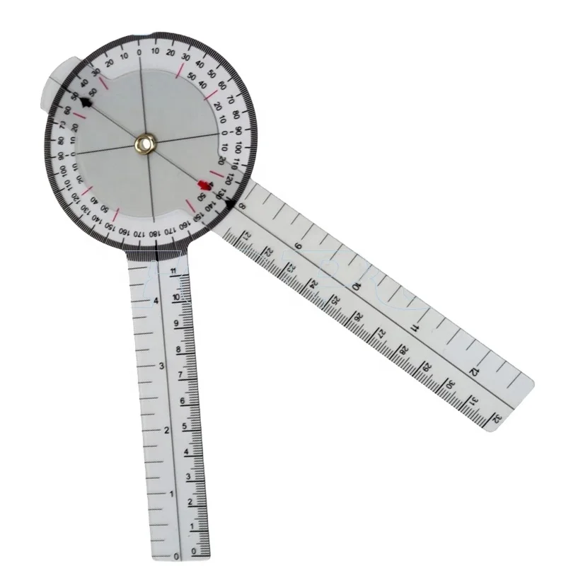 200mm 8inch Goniometer Plastic Protractor Angle Ruler Medical Promotion Ruler Angle Ruler