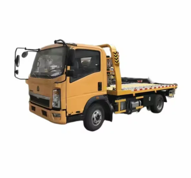 Chinese Brand 8 ton Crane Equipped Tow Truck4X2 flatbed tow truck municipal Wrecker