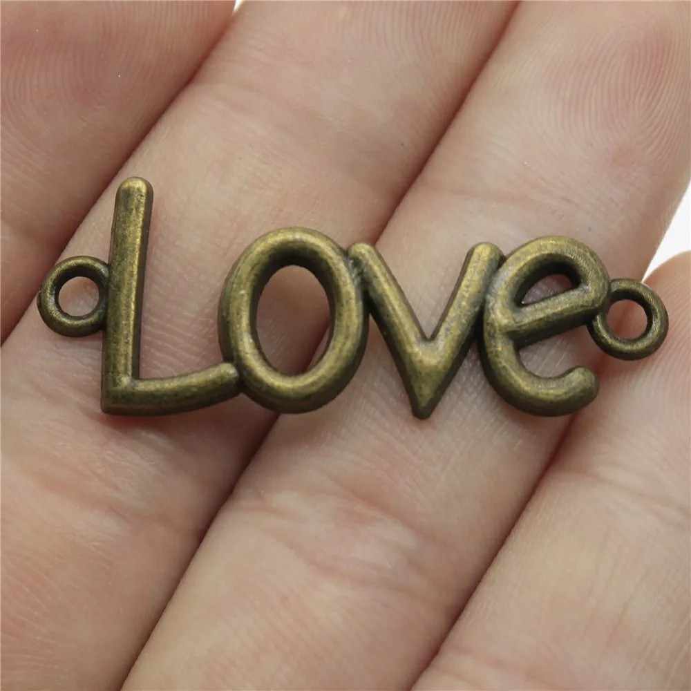 High Quality Antique Bronze Color Love Nameplate Wholesale Custom Metal Logo Label Nameplate