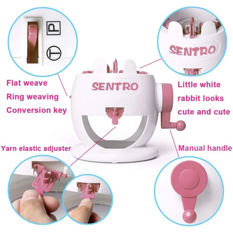 Smart Weaver Knitting Round Loom, 22 Needles Knitting Loom Machines Weaving Loom Kit for Sock, Hat