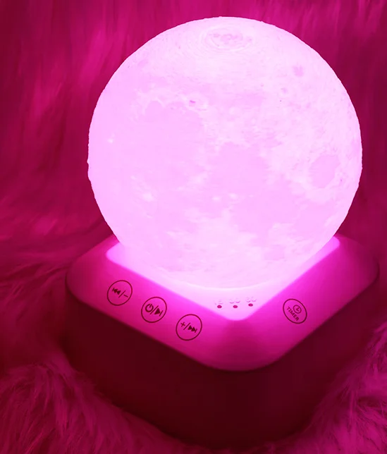 Q3 Moon Lamp Decoration White Noise Sounds Machine with Baby Night Light for Sleeping Timer Lighting