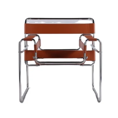 High Precision Hotel Metal Living Room Furniture Chair Leather Designer Chair