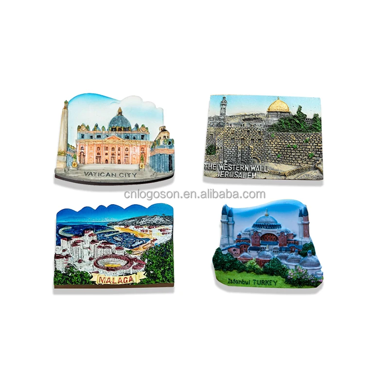 Beautiful Country Poly Resin Fridge Magnets Custom Souvenir