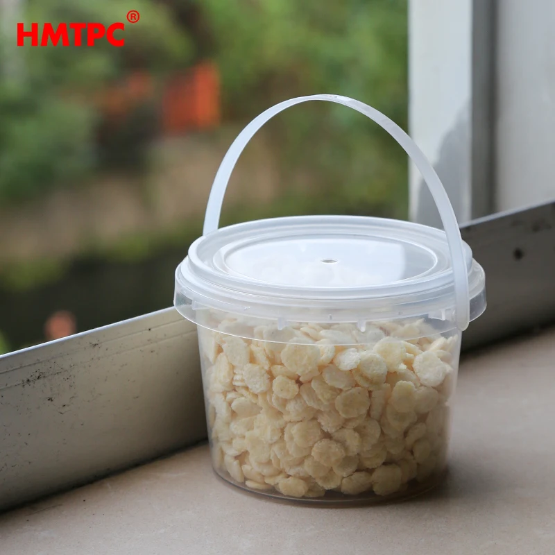 300ml Transparent Plastic Buckets Hand Carryable Plastic Fruit Box Jar Oatmeal Pail Yogurt Pot Barrel Cheap Raw Material