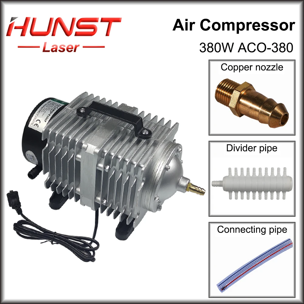 Hunst 380W 220V Air Compressor Electrical Magnetic Air Pump for CO2 Laser Engraving Cutting Machine ACO-380