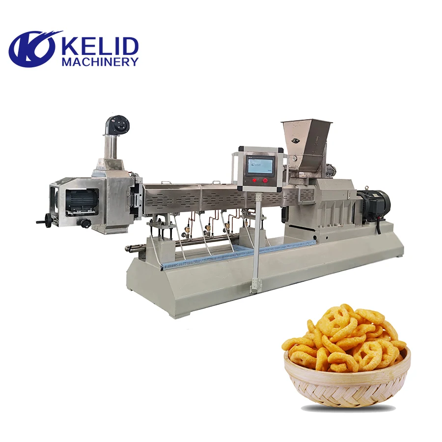 Puffed Snacks Extruded Corn Chips Food Production Line
