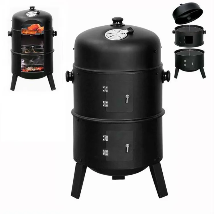 Eaynon Carbon Steel High Pressure Outdoor Picnic Garden Party Holiday Wood Painted Restaurants BBQ Barbecue Grill