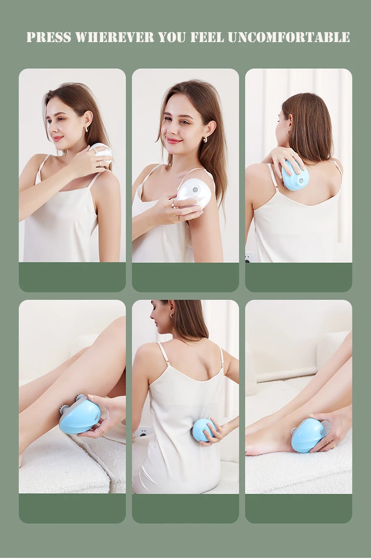 Electric Cat Massager  Health Care Relax Shoulder Neck Deep Tissue Head Scalp Massage Kneading Vibrating Device Body Massager