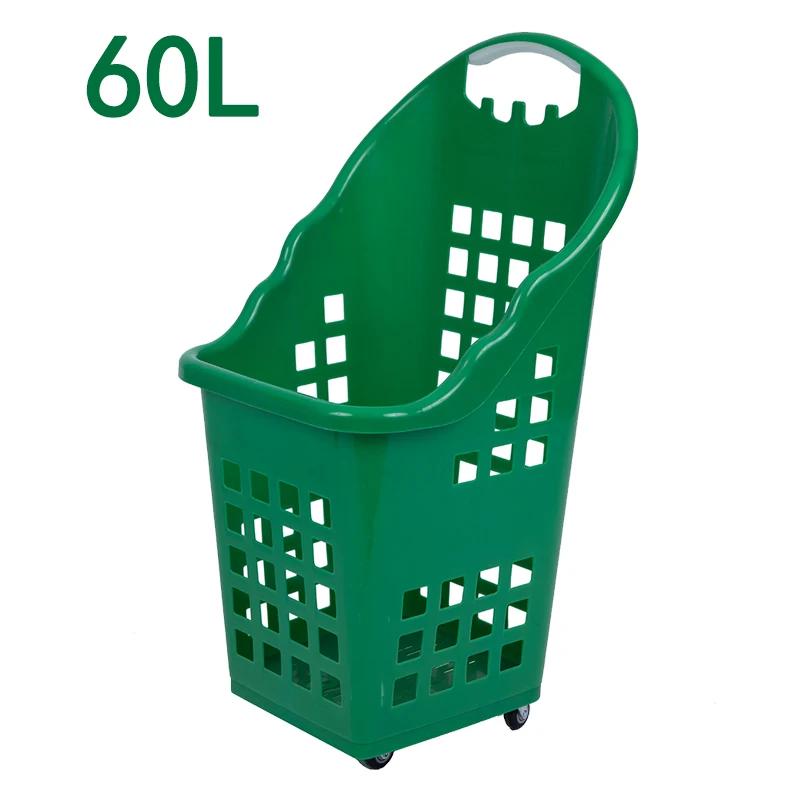 Hot Sale High Quality Products Plastic Rolling Shopping Basket Cart Trolley
