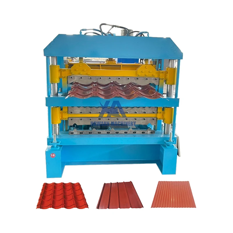 China Supplier Three Layer Roof Roll Forming Machine Iron Metal Sheet Making Roll Forming Machine