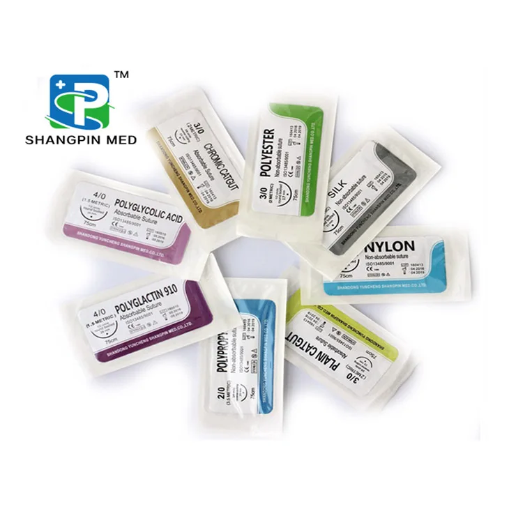 China Manufacturers Good 3/0 Plain Chromic Catgut Surgical Sutures With Needle