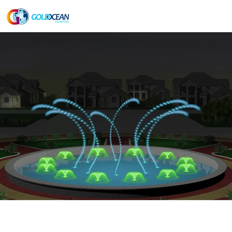 Outdoor Dia.10m Multimedia System Music Dancing Water Speakers Led Fountain with Lights