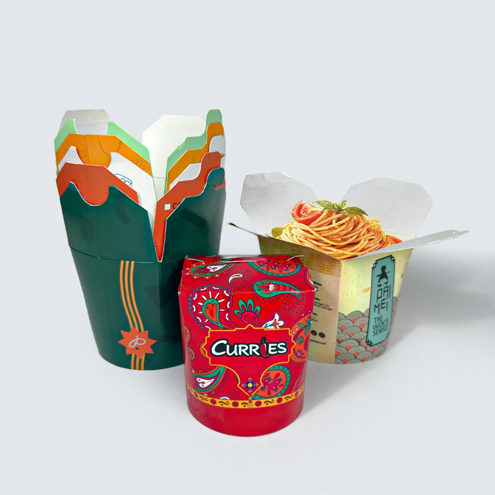 16oz  26oz  32oz customer printed disposable paper noodle box doner box printing kebab box