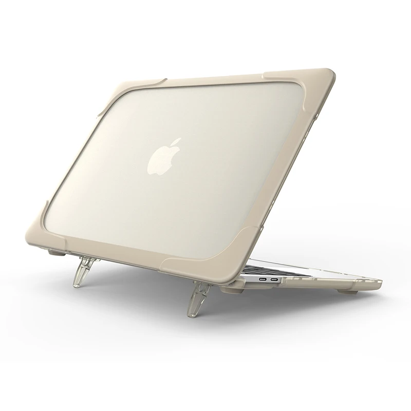 For MacBook Pro 13 touch bar 13 A1706 A1708 A1988 A1989 A2159 fold stand TPU bumper crystal PC rugged rubber slim laptop cover