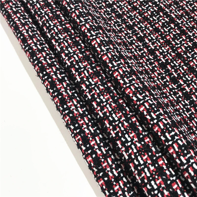 
cheap stock soft cotton tweed wool polyester fabric for sale 