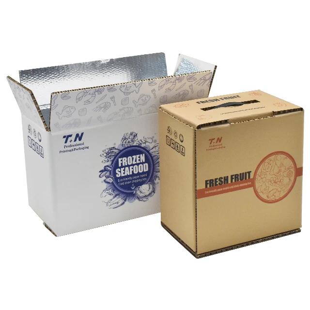 Frozen Shipping Packaging Box Custom Insulated Foldable Shipping Boxes Food Container Milk Carton Box Sandwich Packaging Accept