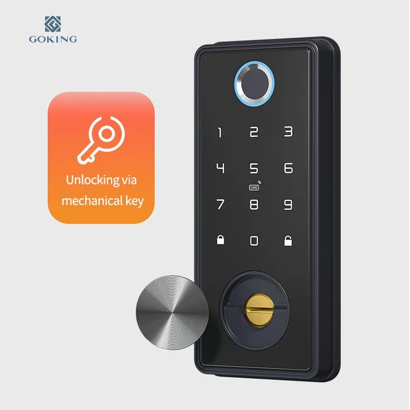 GOKING app tuya control keyless door lock deadbolt ttlock smart lock digital keypad password entry code for home security