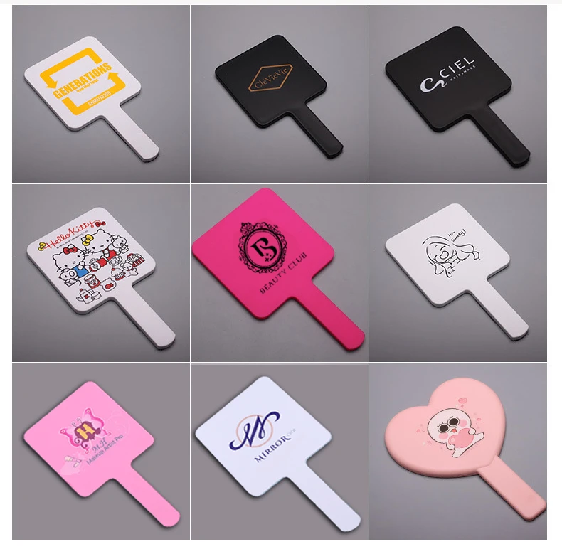 Makeup Mirror Rectangular Vanity Mirror for Women Personalized Square Chrome 2 Side Folding Makeup Compact Pocket Mirror 10 Pcs