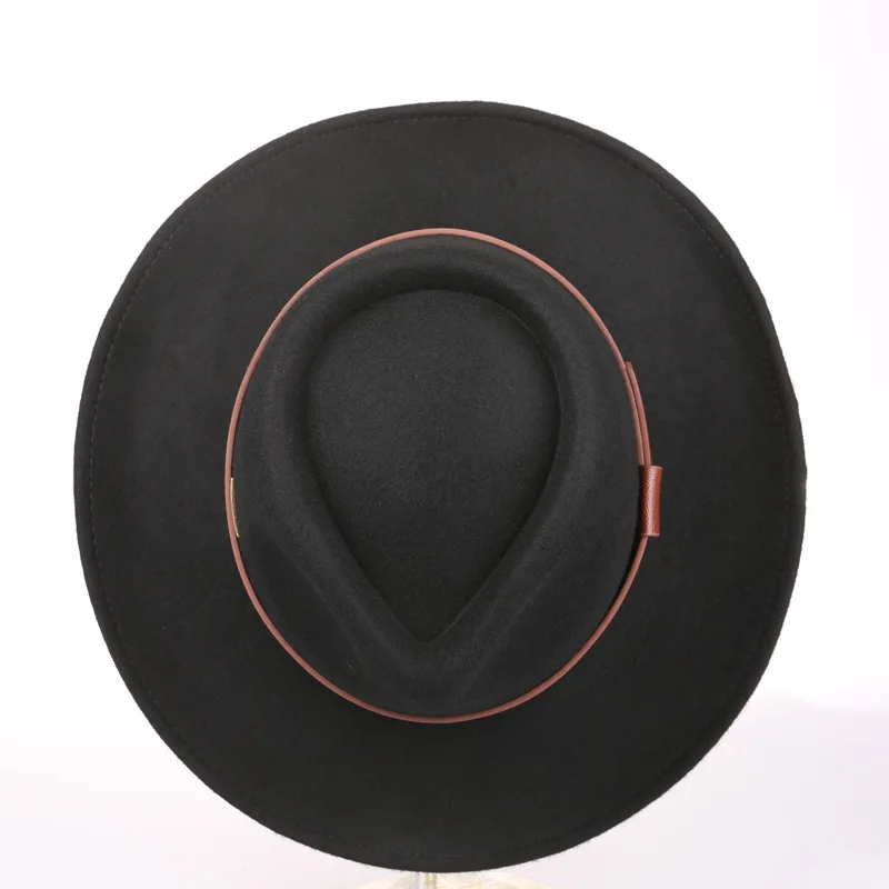 
high quality wool felt brown western cowboy hat for mens and women 