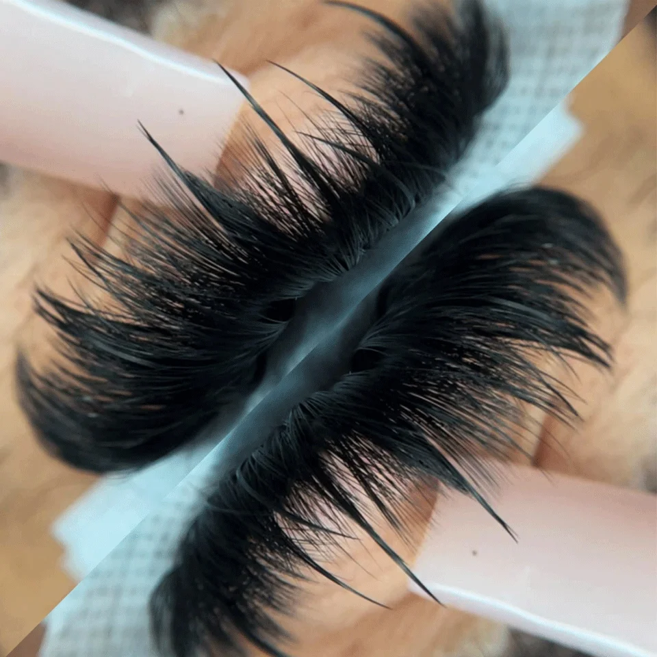 wholesale lash tech supplies individual eyelash extension trays best quality dark and fluffy russian matte black lash trays