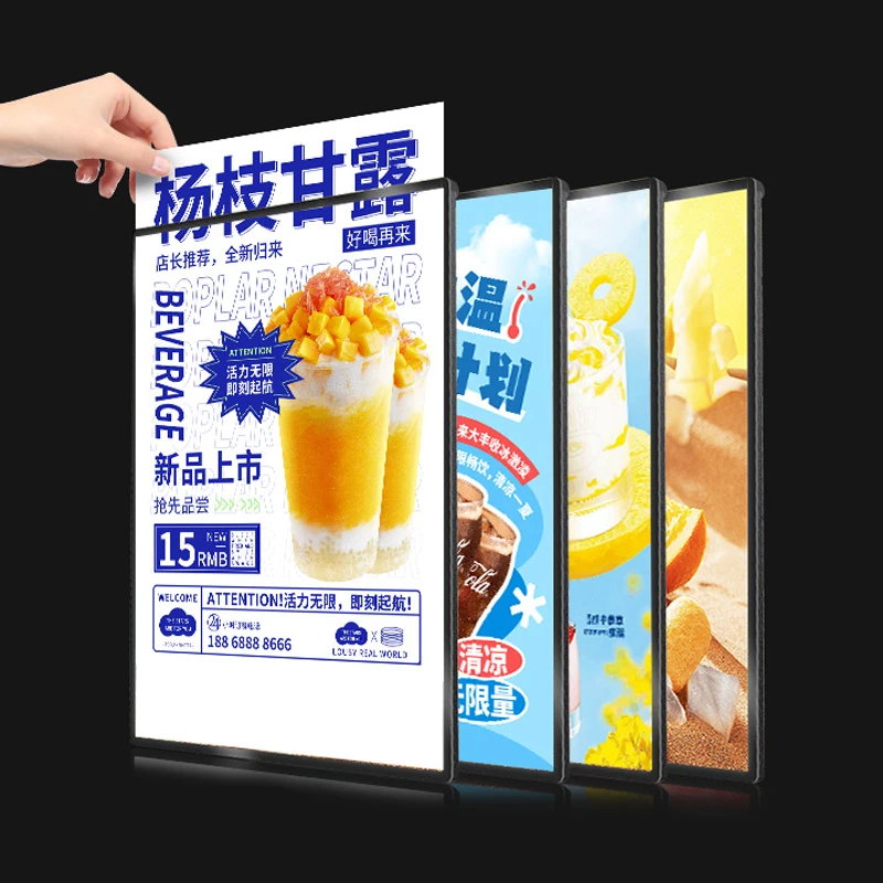 A4 Super Ultra Thin Light Box LED Poster Frame For Photo Menu Movie Poster