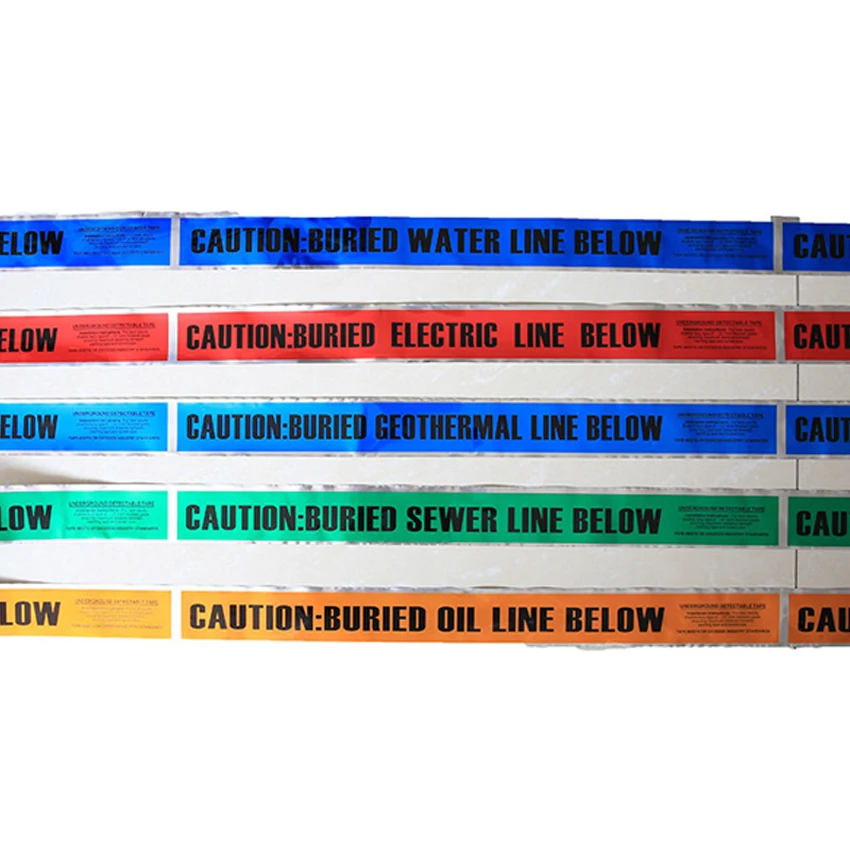 MANCAI Customizable Underground Warning Tape Tracer Wire Detectable Underground Warning Tape