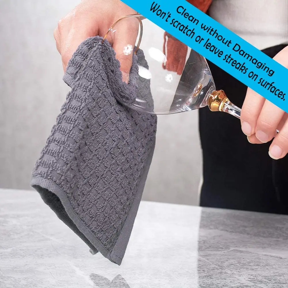 Custom Kitchen Towel Set 100% Cotton Super Absorbent Kitchen Tea Towel Set Durable Best Kitchen Towel and dish Rag Set