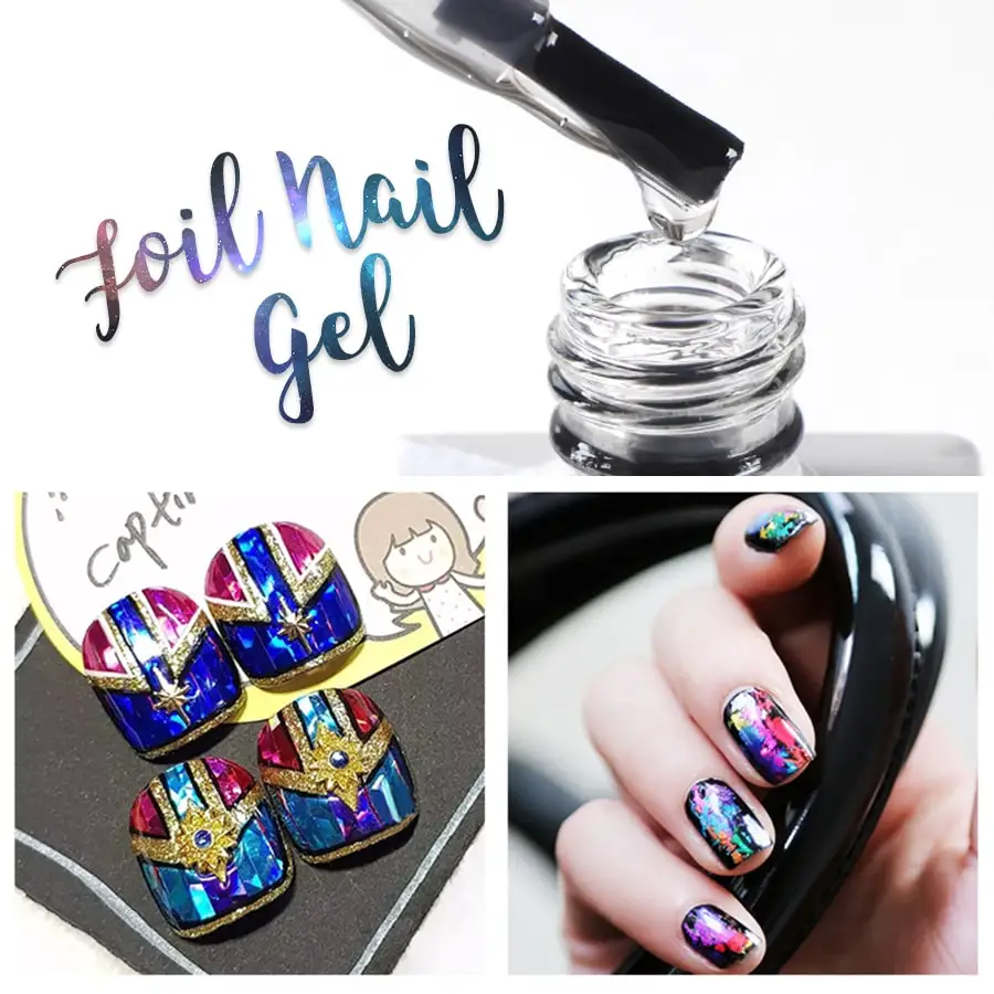 New arrival uv led private label foil transfer gel  foil gel nails