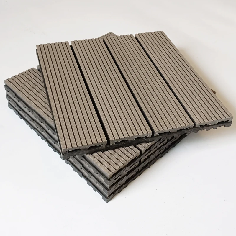 WPC Diy Wood plastic Composite garden patio terrace Floor Interlocking Outdoor Decking Tiles