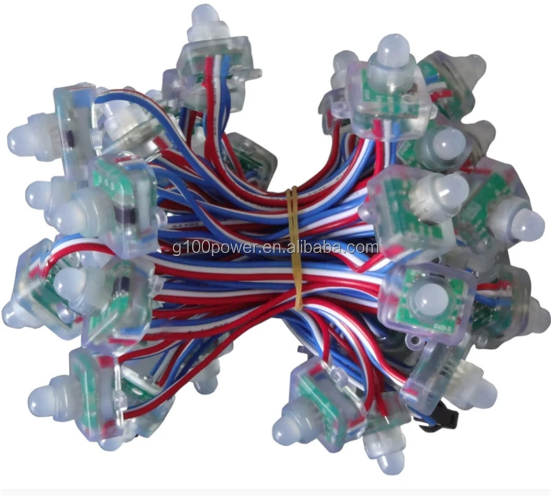 5V 12V 12MM WS2811 Square Digital RGB LED Pixel Light Smart Pixel Nodes for Holiday Permanent Lighting