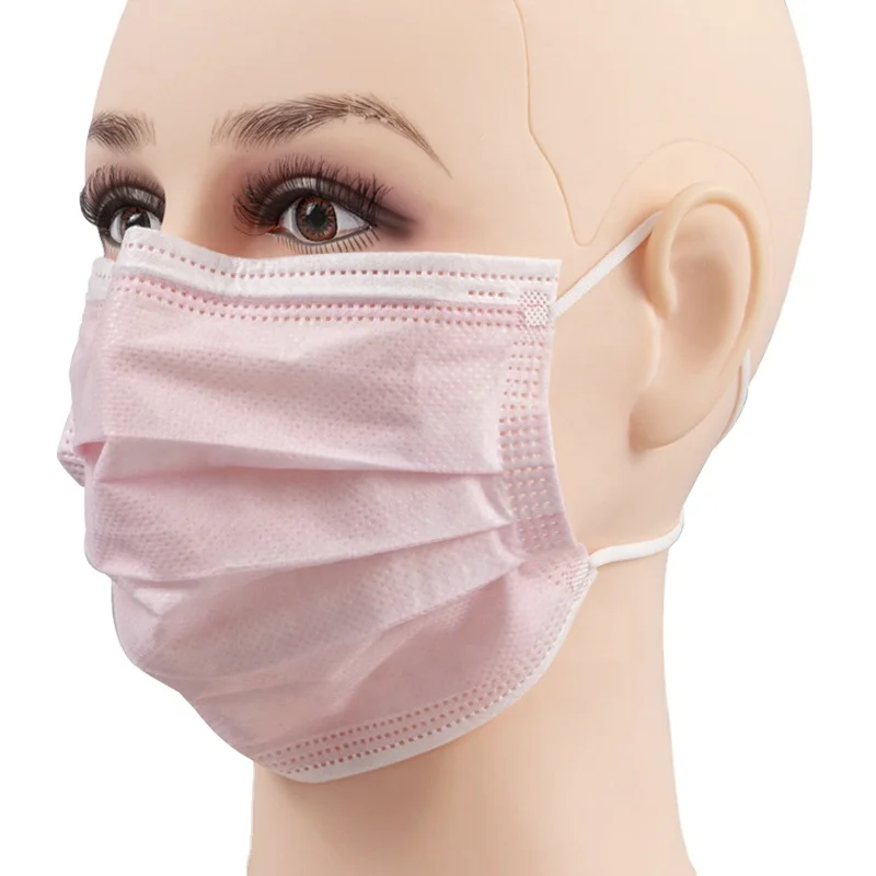 wholesale customize log breathable 3ply  disposable Type IIR face mask