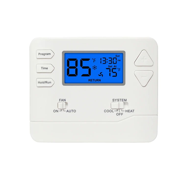 24V Electronic Programmable Air Conditioner Smart Thermostat for Heating and Cooling