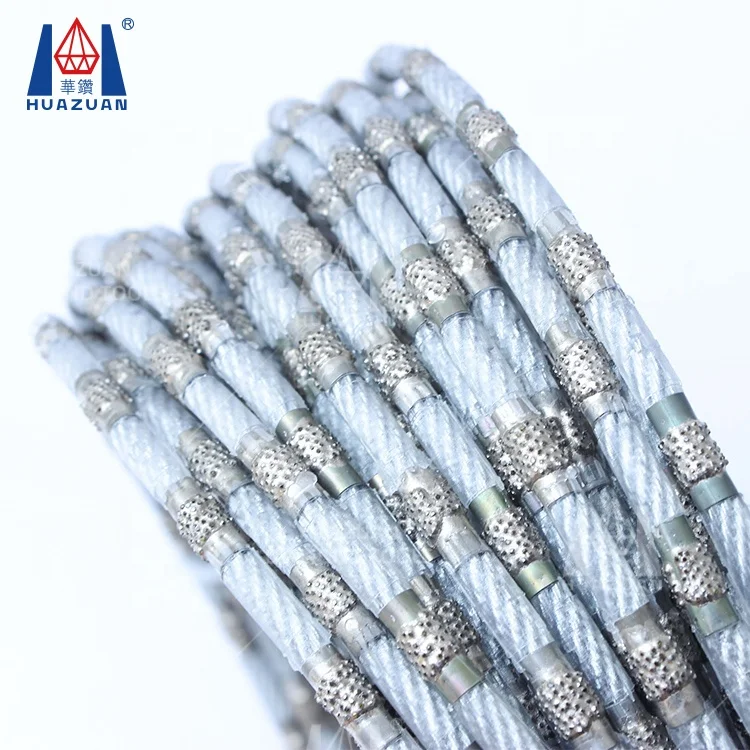 HUAZUAN  diamond vacuum brazed wire saw for marble cutting