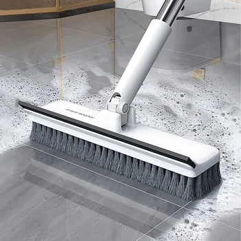 Self-Wringing Sponge Mops for Floor Cleaning Squeeze with 2 PVA Sponge Heads Self Wringing Floor Mop Hand-free Sponge Mop