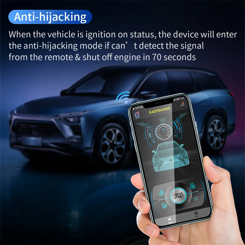 EASYGUARD Im003 Smart Phone APP RFID 2.4GH Car Wireless Immobilizer With BT Control Engine Automatic Lock &Unlock DC12V Easy DIY